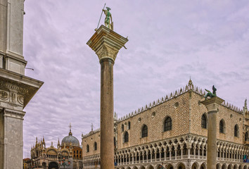 Obraz premium Venice San Marco square, Cathedral architecture, Italy