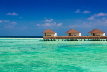 Maldives,  landscape sea, bungalow