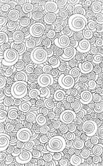 Hand drawn Doodle Difficult Circle Abstract Adult Coloring book page. Can be used as adult coloring book, coloring page, card, illustration vector