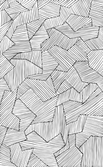 Difficult Uncolored Adult Coloring book page with optical illusion and distortions for adults or kids. Can be used as adult coloring book, coloring page, card, illustration vector;