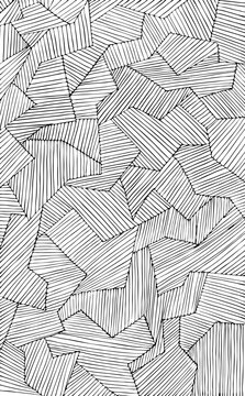 Difficult Uncolored Adult Coloring book page with optical illusion and distortions for adults or kids. Can be used as adult coloring book, coloring page, card, illustration vector;