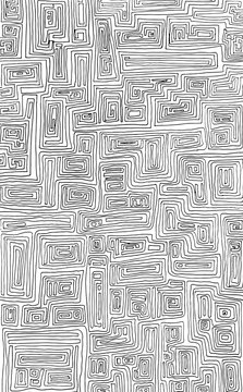 Difficult Uncolored Adult Coloring book page with optical illusion and distortions for adults or kids. Can be used as adult coloring book, coloring page, card, illustration vector;