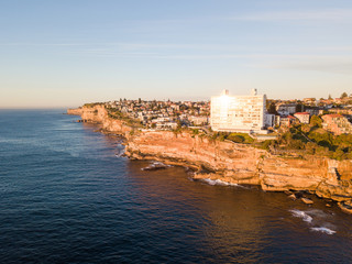 Residential houses along Sydney coastline.