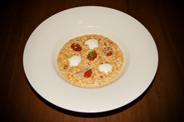 tomato and mozzarella risotto good italian food