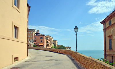 vista panoramica di alcuni angoli di Grottammare, Marche, Italia