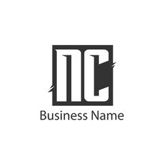 Initial Letter NC Logo Template Design