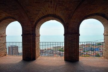 vista panoramica di alcuni angoli di Grottammare, Marche, Italia