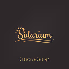 Vector logo symbol for solarium - obrazy, fototapety, plakaty