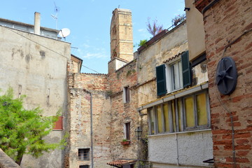 Fototapeta premium vista panoramica di alcuni angoli di Grottammare, Marche, Italia