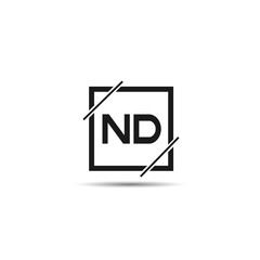 Initial Letter ND Logo Template Design