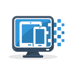 Vector illustration icon about optimal responsive design for web and mobile