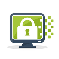 Vector illustration icon with digital communication technology concept, about encryption technology security solutions