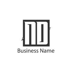 Initial Letter ND Logo Template Design