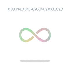 infinity symbol, simple icon. Colorful logo concept with simple