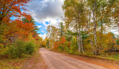 Autumn Country Road Keweenaw Peninsula Michigan