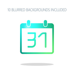 calendar with 31 day, simple icon. Colorful logo concept with si