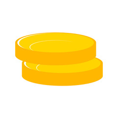 Stacks of gold money coins. Income money coins and money coins profits cash wealth gold concept banking