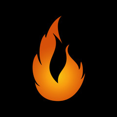 Flame logo fire icon. Fire flame logo design template. Vector