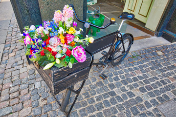 Fototapeta na wymiar Copenhagen, scenic historic old city streets
