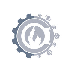 Air conditioner design and ventilation abstract vector