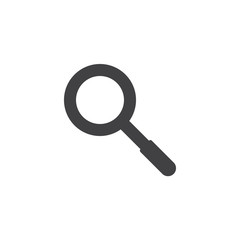 Magnifying glass vector icon. filled flat sign for mobile concept and web design. Search, magnifier simple solid icon. Zoom symbol, logo illustration. Pixel perfect vector graphics