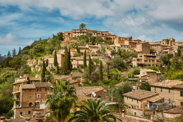 Fototapeta na wymiar Dorf in Spanien Aussicht Hintergrund village in spain