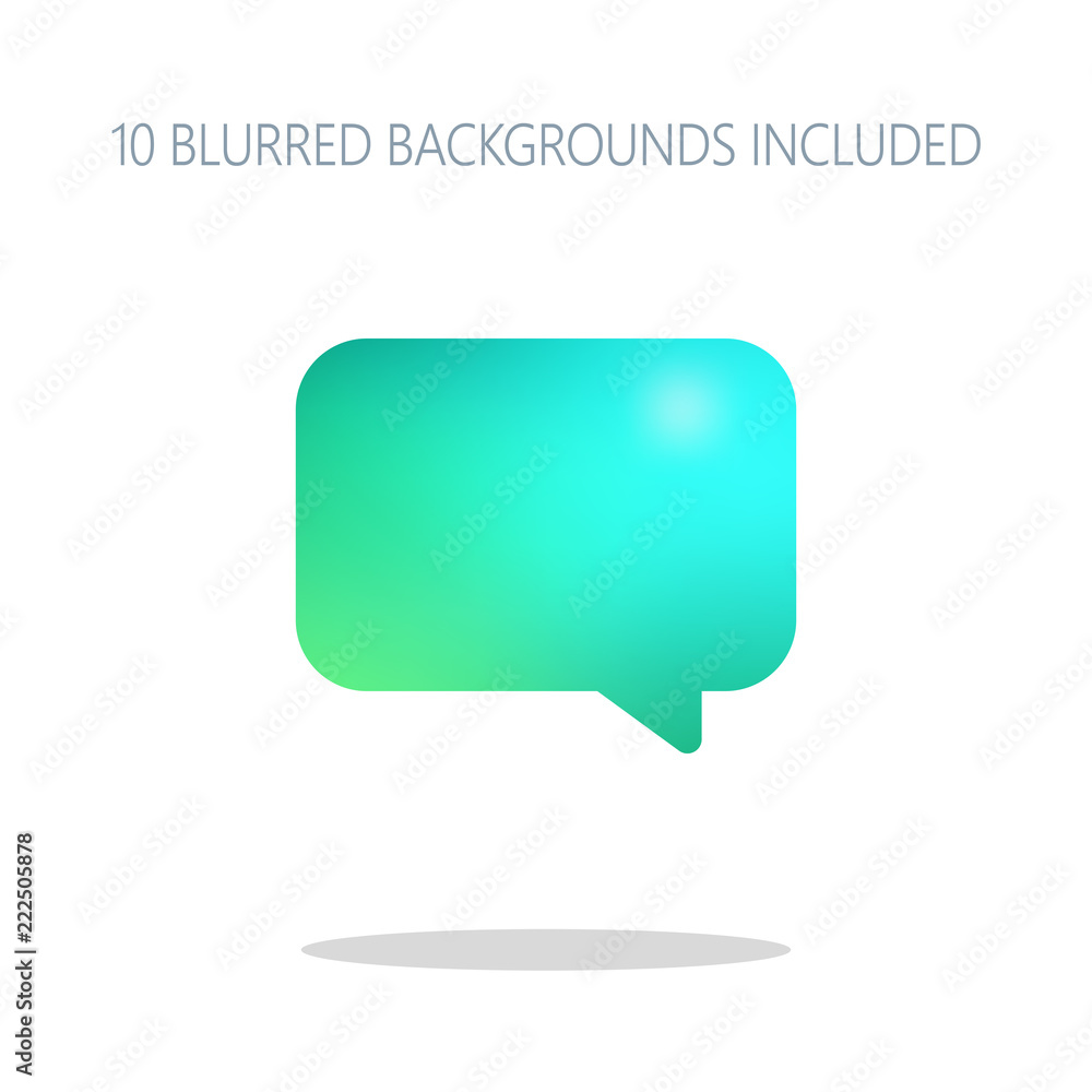 Poster simple text cloud. colorful logo concept with simple shadow on w