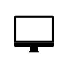 Monitor icon. Vector illustration, flat design.
