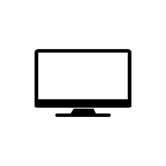 Monitor icon. Vector illustration, flat design.