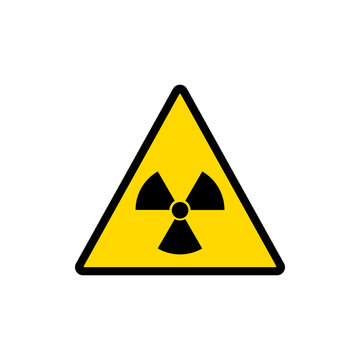 Radiation sign. Vector illustration, flat design.