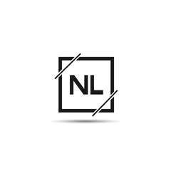 Initial Letter NL Logo Template Design