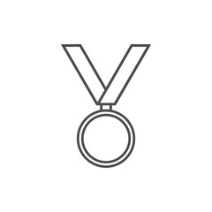 Medal icon. Trophy symbol. Vector illustration, flat design.