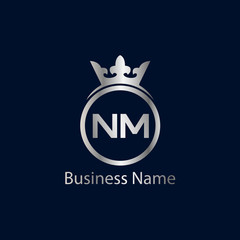 Initial Letter NM Logo Template Design