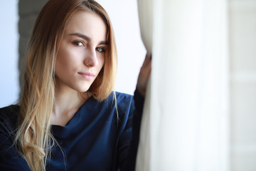 Young girl at home relaxing