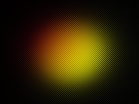 A gradient (red to yellow) halftone background, circular shadowed shape. Put your text with a fancy font to create a comic strip cartoon animation.
