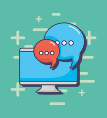 computer speech bubble communication message