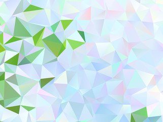 Light green triangle mosaic template. Modern abstract illustration with triangles. 