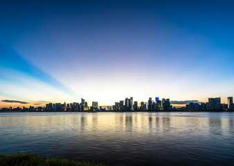 Fototapeta premium skyline at hangzhou china
