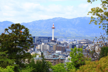 Kyoto skyline and Kyoto Tower