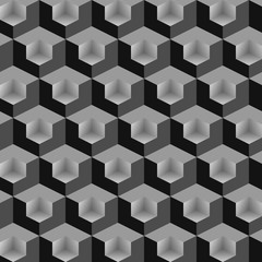 Seamless pattern 3d square vector