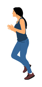 Party dancer handsome girl vector illustration. Nightlife party dancing. Disco club event. Birthday celebration. Teenager in good mood. Fun  entertainment. Young woman enjoying in music. DJ clubbing.