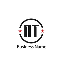Initial Letter NT Logo Template Design