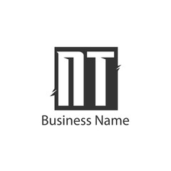 Initial Letter NT Logo Template Design