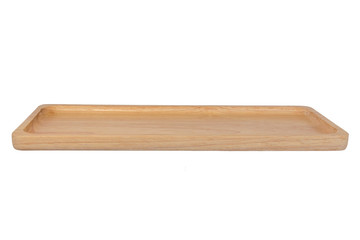 Wooden kitchen utensils isolated on white background