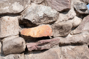 Stone wall close-up