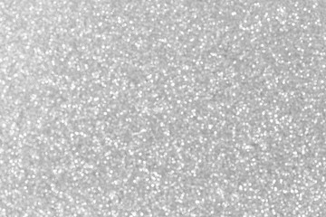 Silver glitter christmas abstract bokeh background