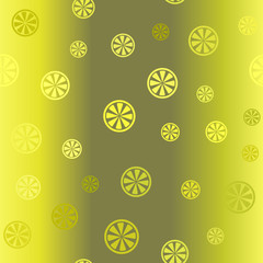Fototapeta na wymiar Glowing citrus pattern. Seamless vector