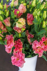 Close-up of a colorful bouquet of different flowers