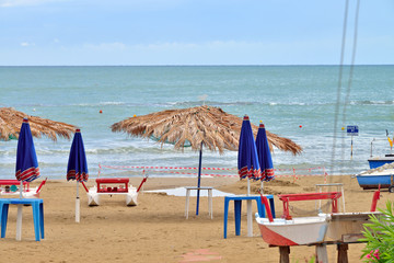 veduta di alcuni angoli delle spiagge di Grottammare, Marche, Itelia
