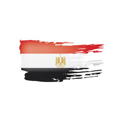 Egypt flag, vector illustration on a white background